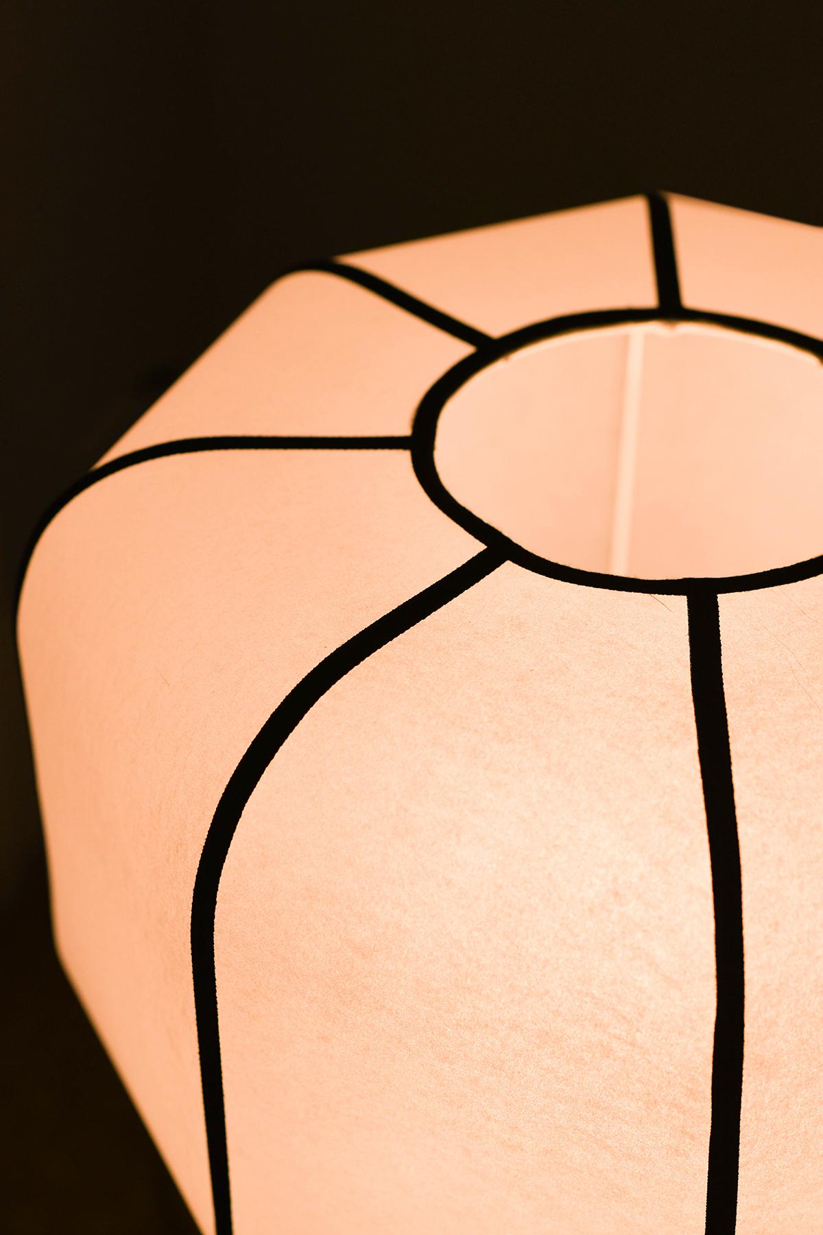 Grande lampe Fungo en parchemin - Éditions Molto en vente 2