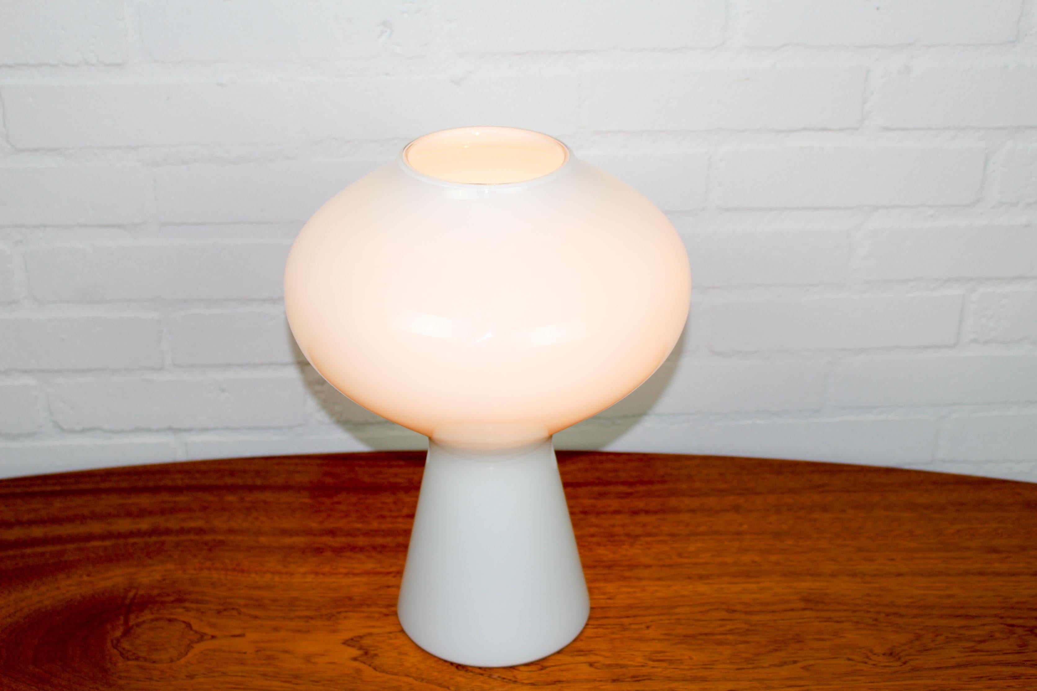 Large Fungo Murano Glass Table Lamp by Massimo Vignelli for Venini, Italy, 1950s In Good Condition In Appeltern, Gelderland