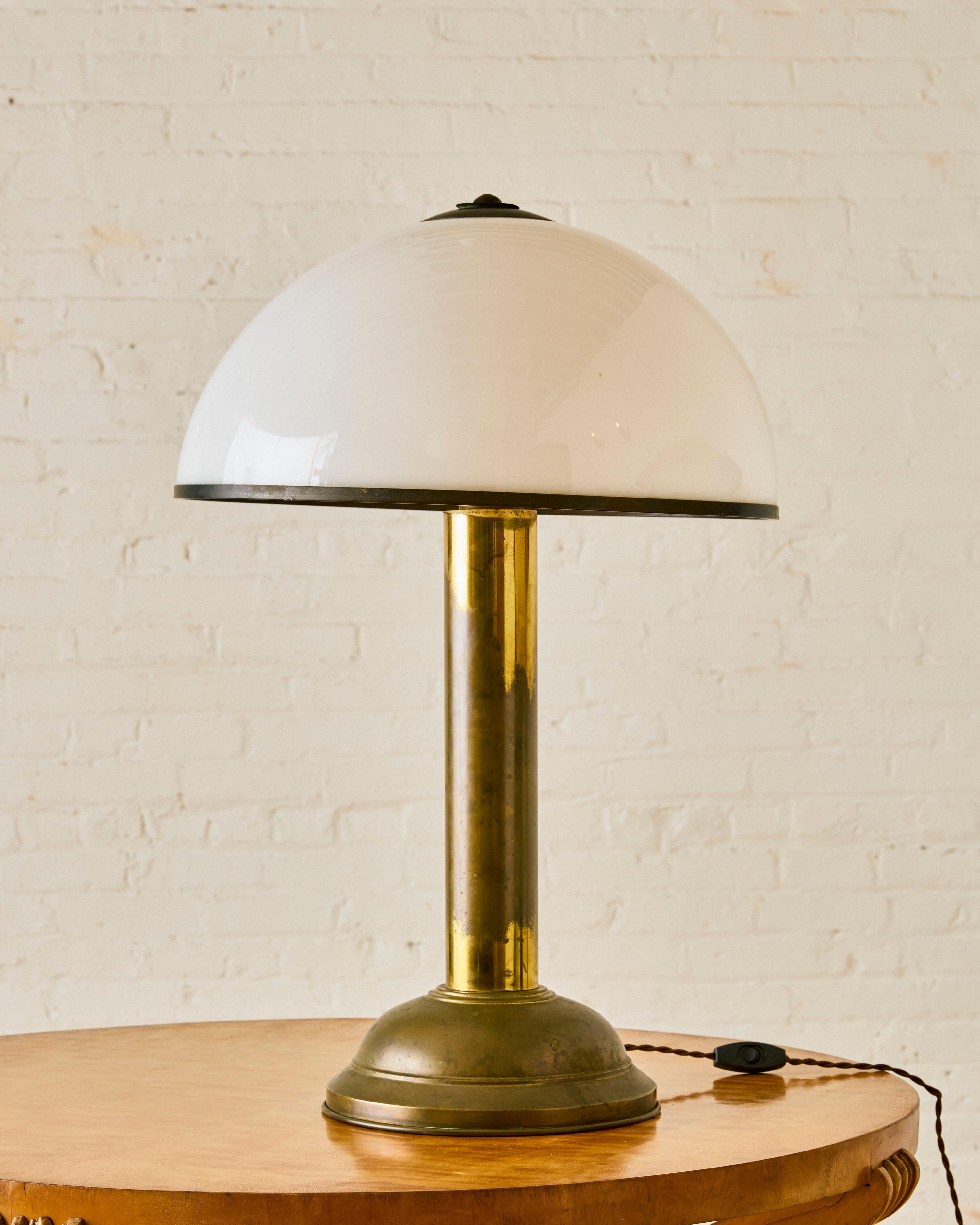 Large Fungo Table Lamp by Gabriella Crespi with an impressed signature on top.