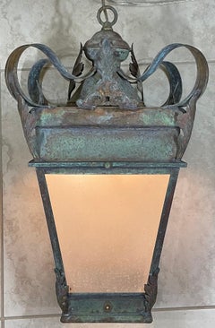 Large Funky Brass Hanging Lantern