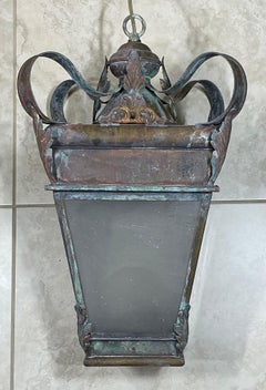 Large Funky Brass Hanging Lantern