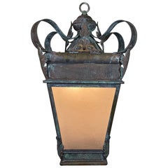 Large Funky Brass Hanging Lantern
