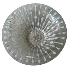 Large Fused Art Glass Atomic Age Bowl by Michael & Frances Higgins