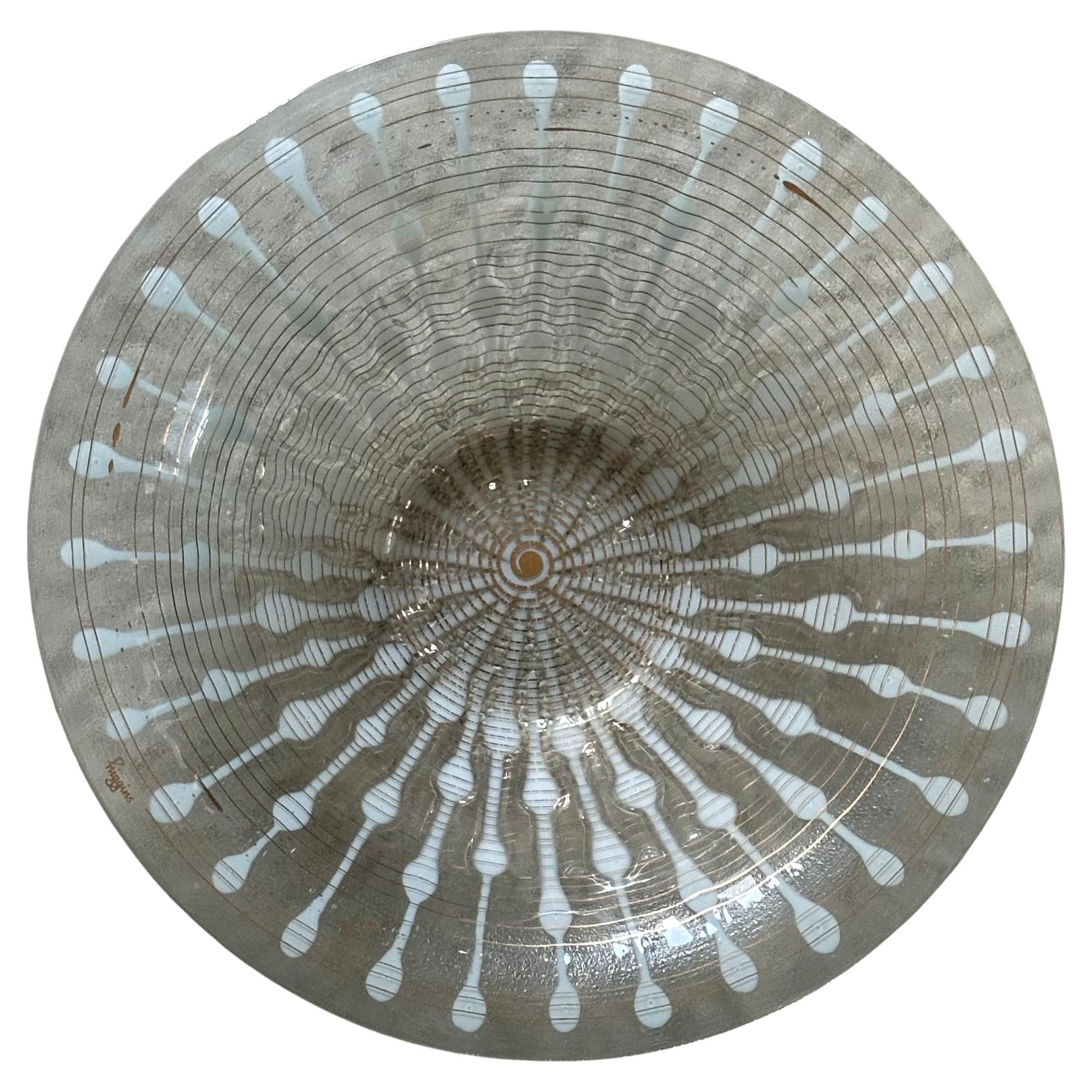 Verre d'art Grand bol Atomic Age de Michael et Frances Higgins en vente