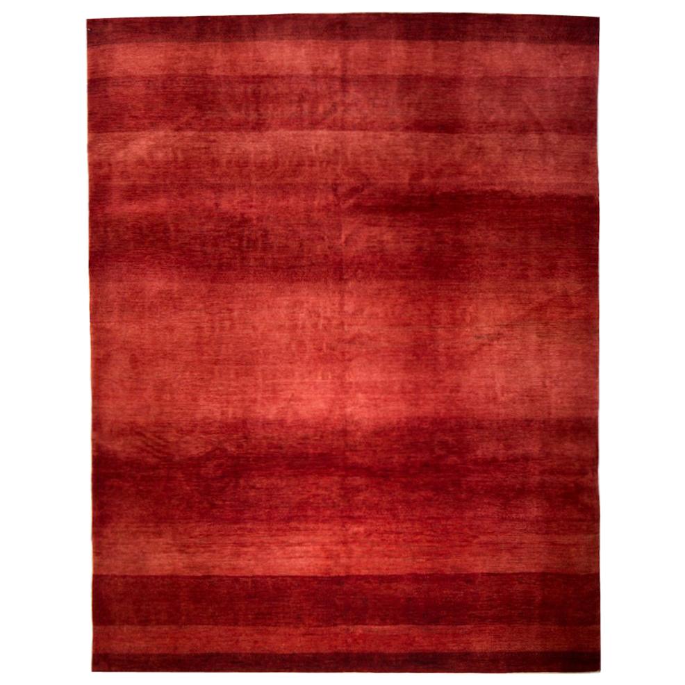 Large Cherry and Strawberry Red Contemporary Gabbeh Persian Wool Rug  For Sale