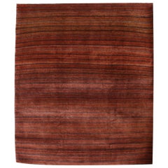 Large Copper Contemporary Gabbeh Persian Wool Rug 