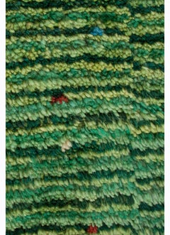 Large Green Contemporary Gabbeh Persian Wool Rug