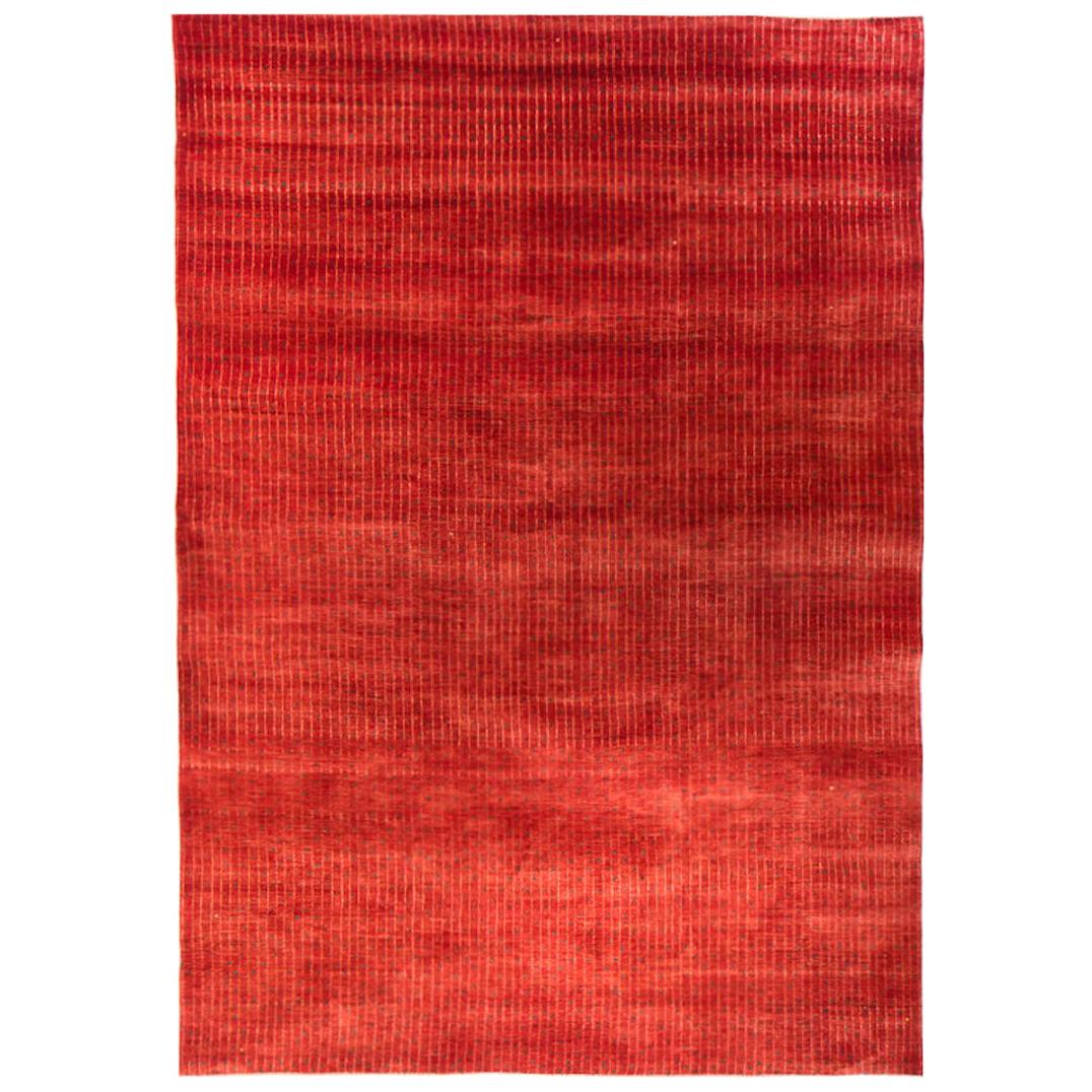 Large Clear Red Contemporary Gabbeh Persian Wool Rug  For Sale