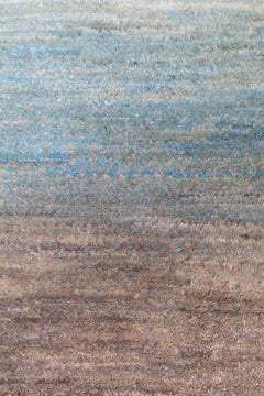 Large Pale Blue and Neutral Contemporary Gabbeh Persian Wool Rug