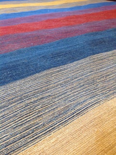 Large Gabbeh-Inspired Indian Wool Kilim