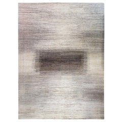 Large Contemporary Soft Gray Gabbeh Persian Wool Rug