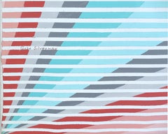 Large Gabe Silverman 1980s Abstract Op Art Painting