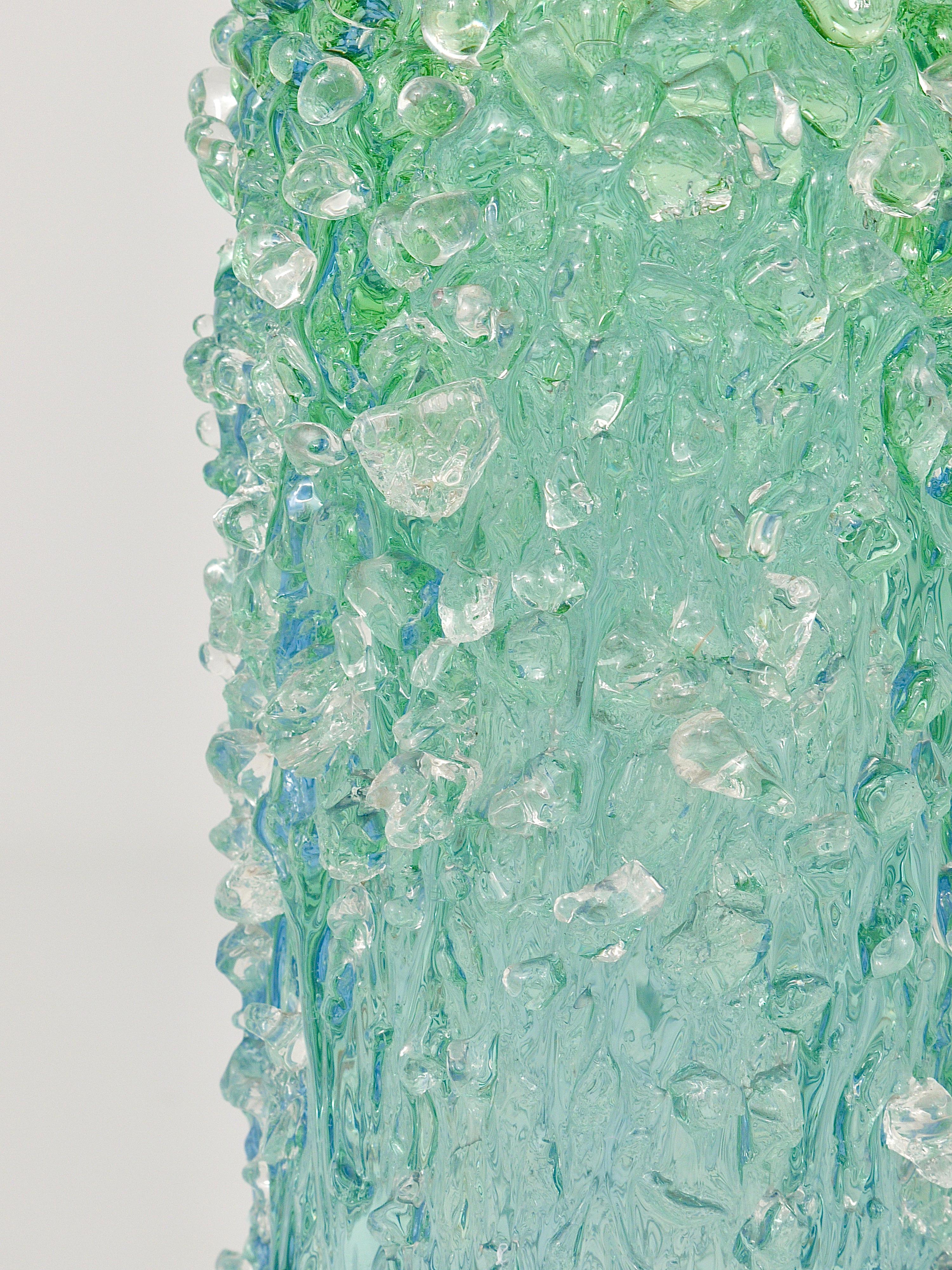 An extraordinary handblown sculptural art glass studio vase from the 1970s, model 