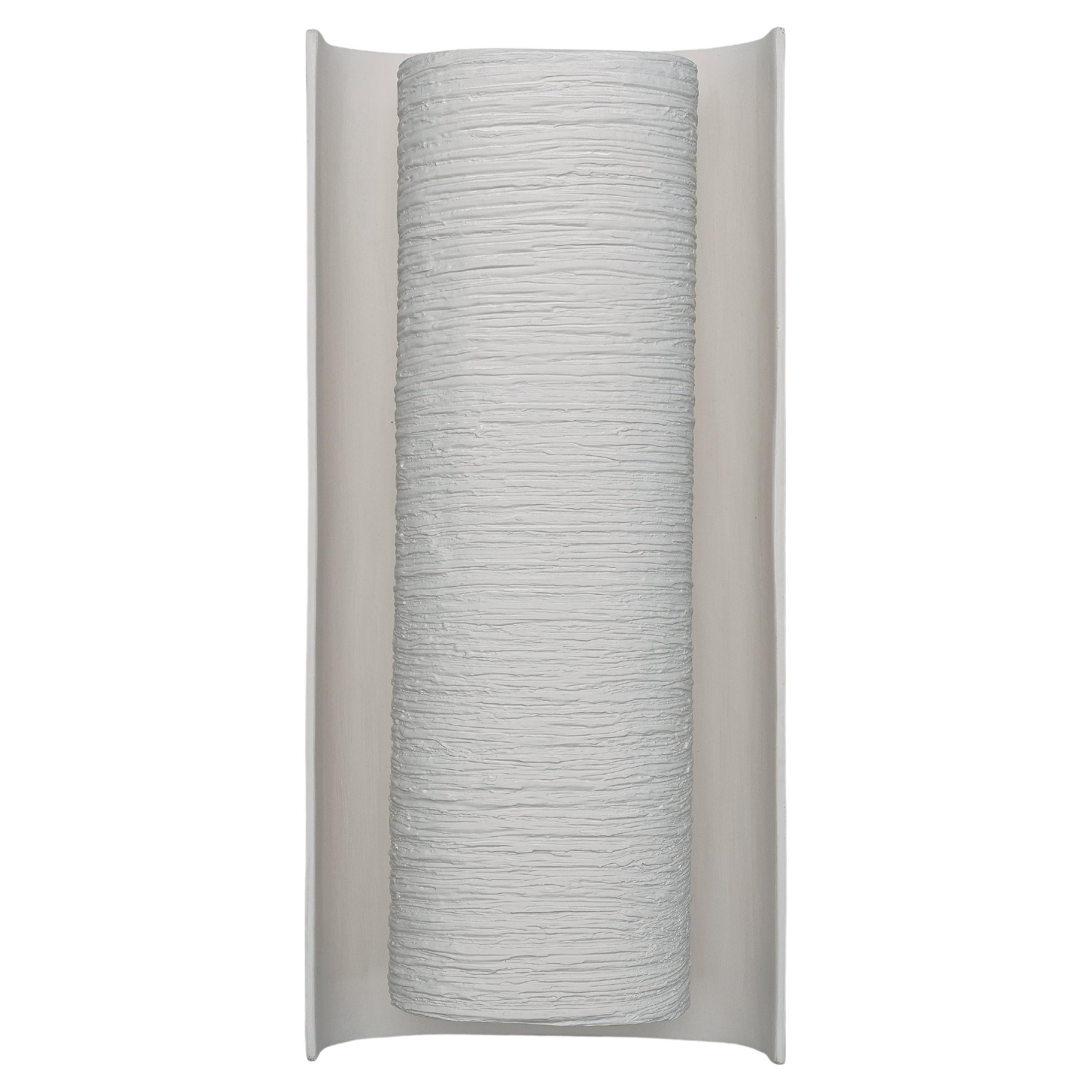 Contemporary White/ Black/ Bronze Plaster Wall Sconce  "Galba II" by Benediko