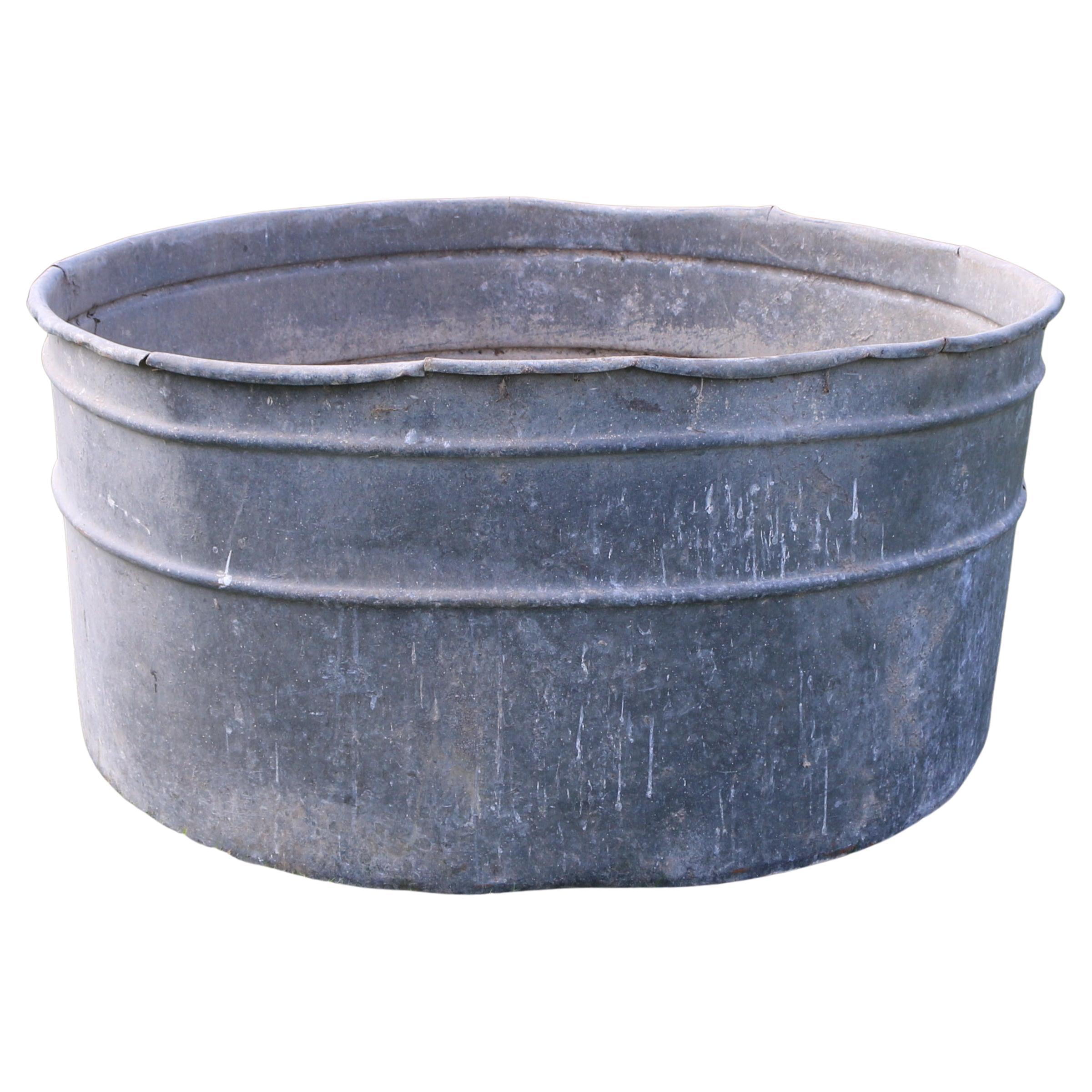 Large Galvanised Planter For Sale