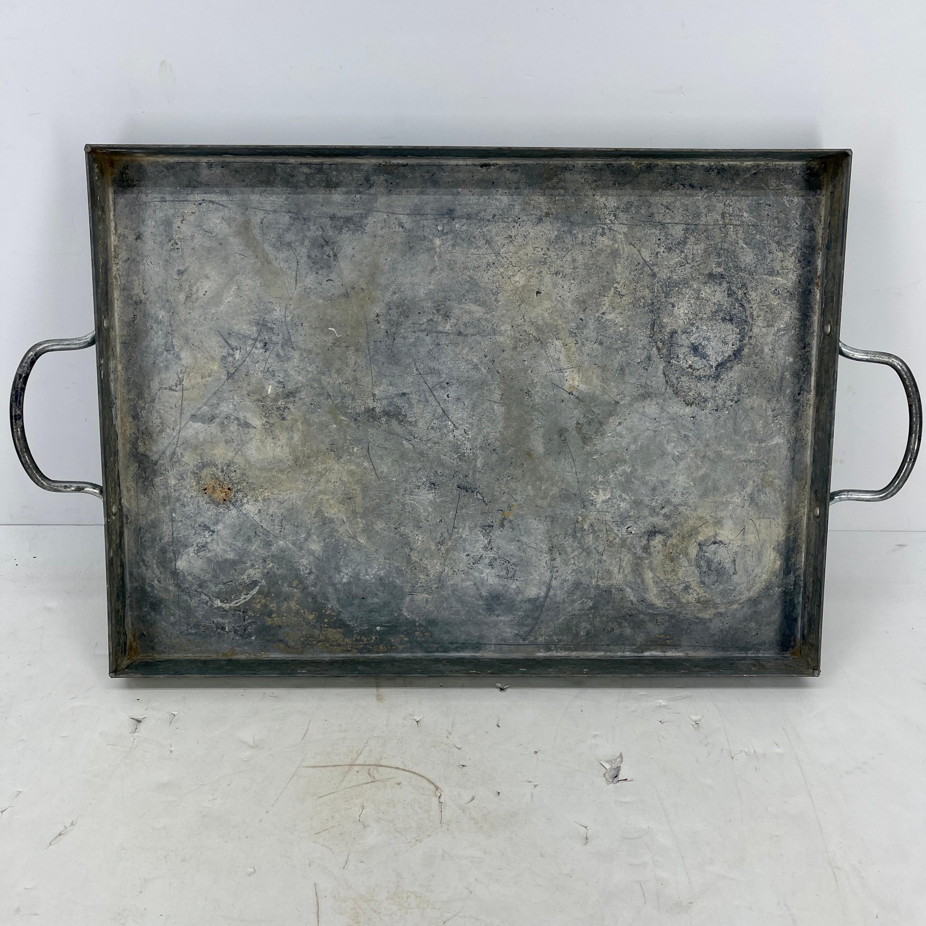 large metal serving tray