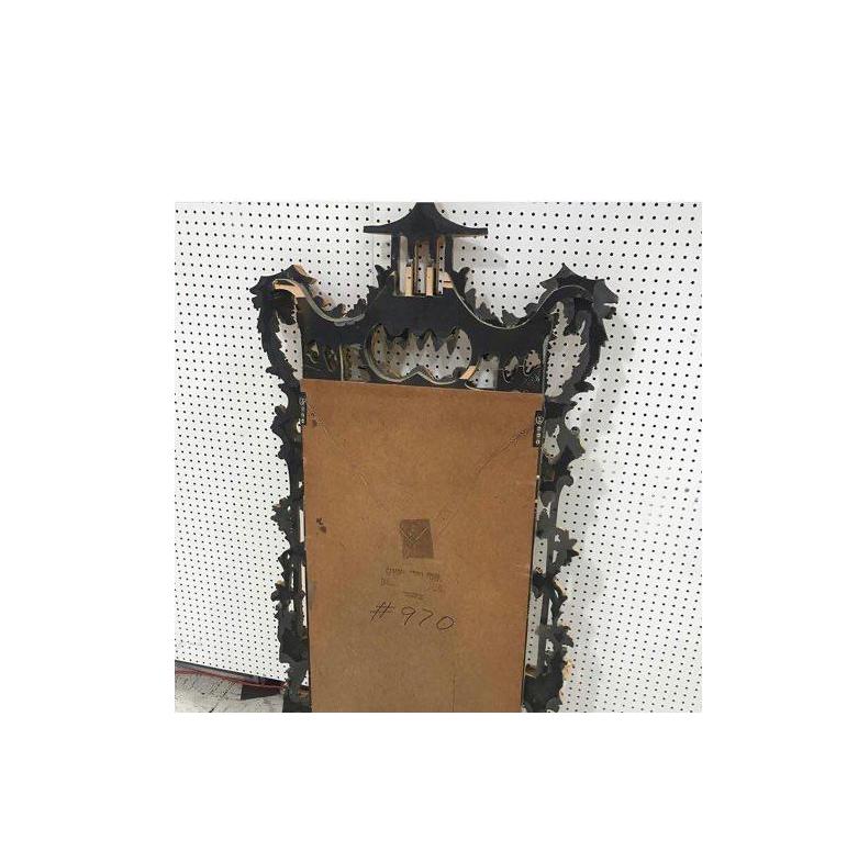 Large Gampel Stoll Carved Wood Pagoda Mirror For Sale 1