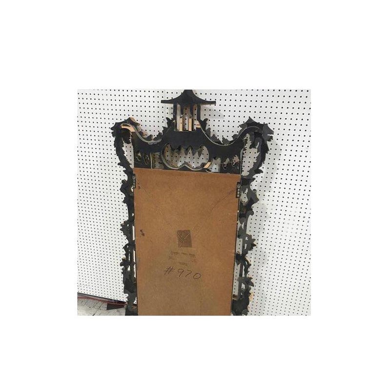Large Gampel Stoll Carved Wood Pagoda Mirror For Sale 2