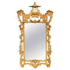 Large Gampel Stoll Carved Wood Pagoda Mirror