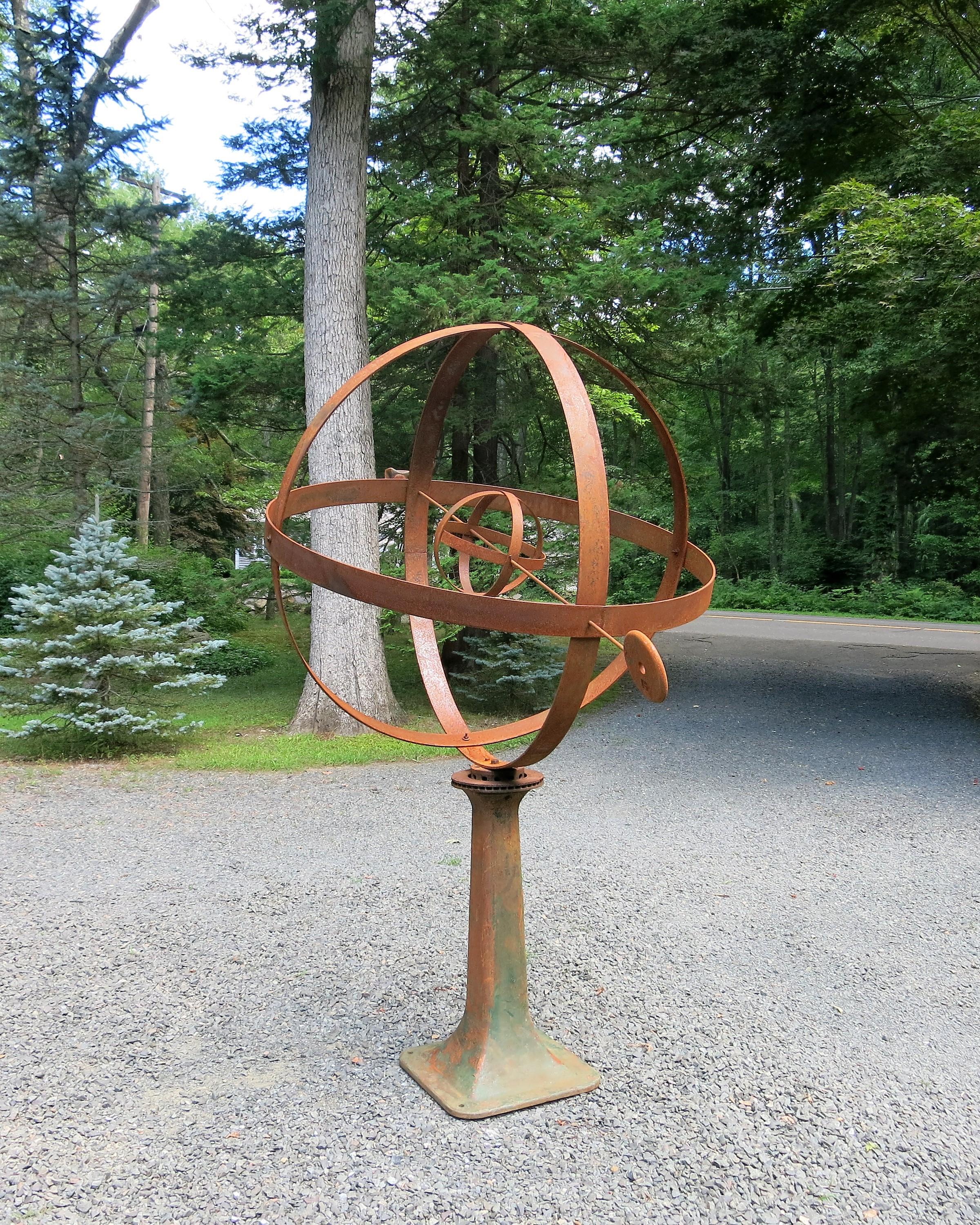 Large Garden Armillary Artisan Made, Garden Sphere 1