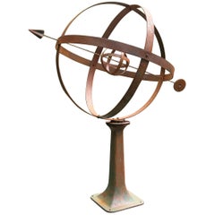 Large Garden Armillary Artisan Made, Garden Sphere