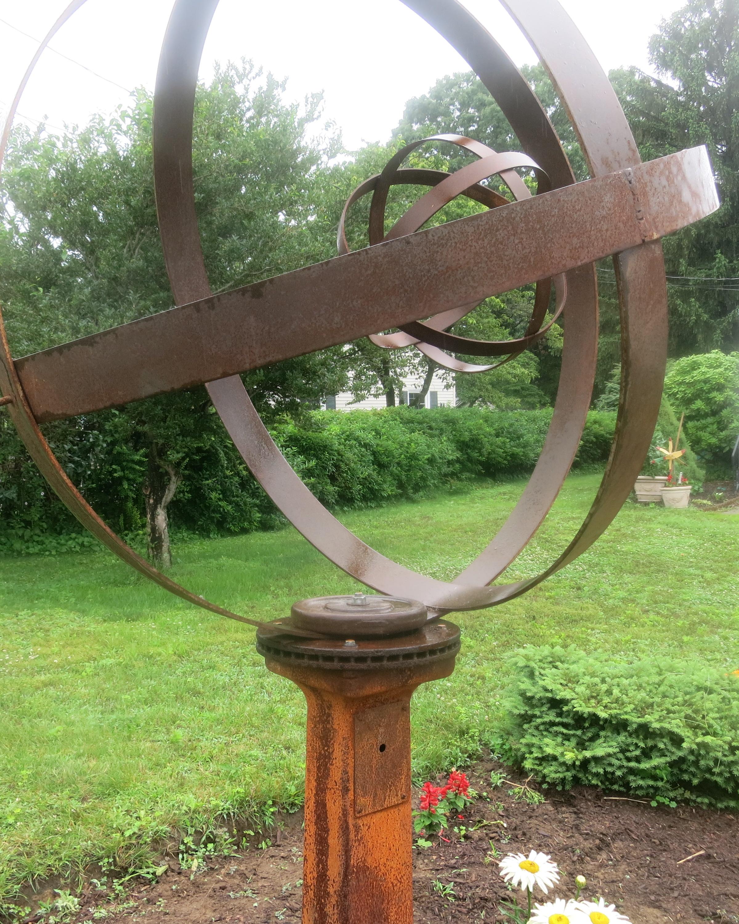 Industrial Large Garden Armillary Garden Sphere Artisan Made