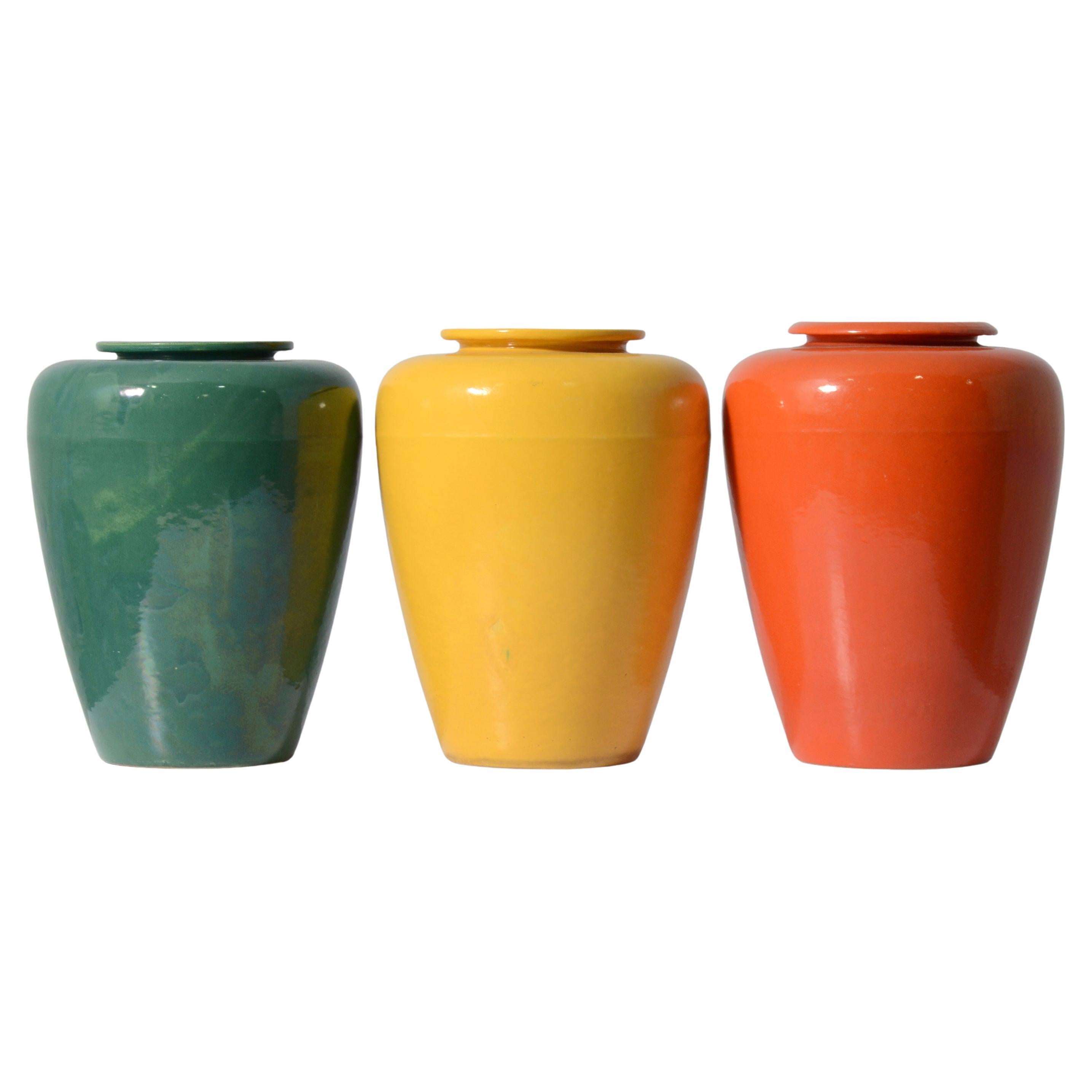 Large Garden City Pottery Vases / Oil Jars, 18"H