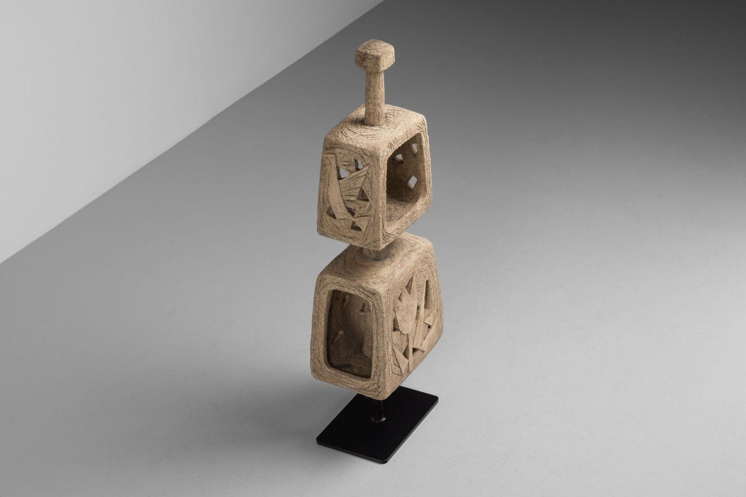 Large garden sculpture on rotating base France 1960s For Sale 7