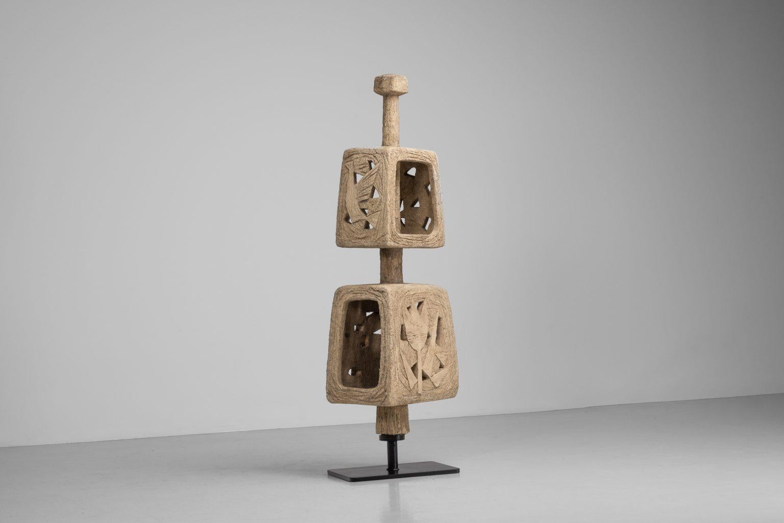 Large garden sculpture on rotating base France 1960s For Sale 9