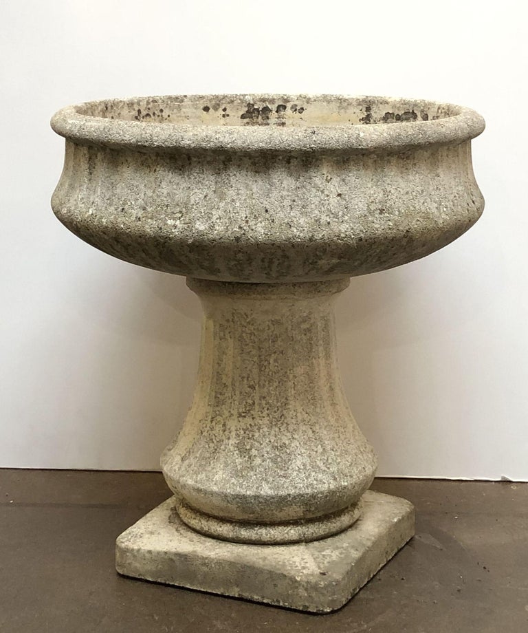 Large Garden Stone Urns on Pedestals by Willy Guhl 'Priced Individually