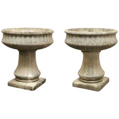 Large Garden Stone Urns on Pedestals by Willy Guhl 'Priced Individually'