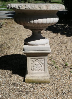 Large Garden Urn or Planter on Plinth