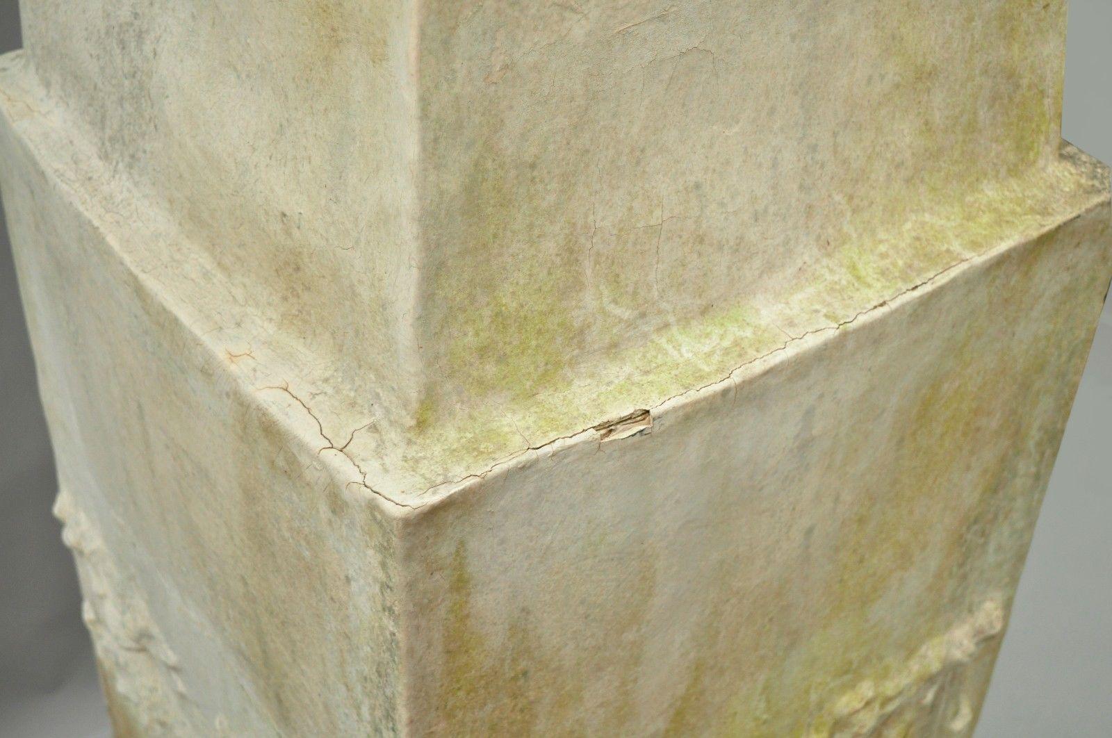 20th Century Large Garden Urn Water Fountain Fiberglass Classical Pedestal Faux Concrete