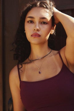 Large Garnet Pear-Shaped Pendant