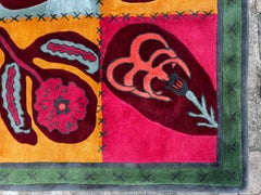 Large Garouste & Bonetti Rug, production Sam Laik, Hand-tufted wool