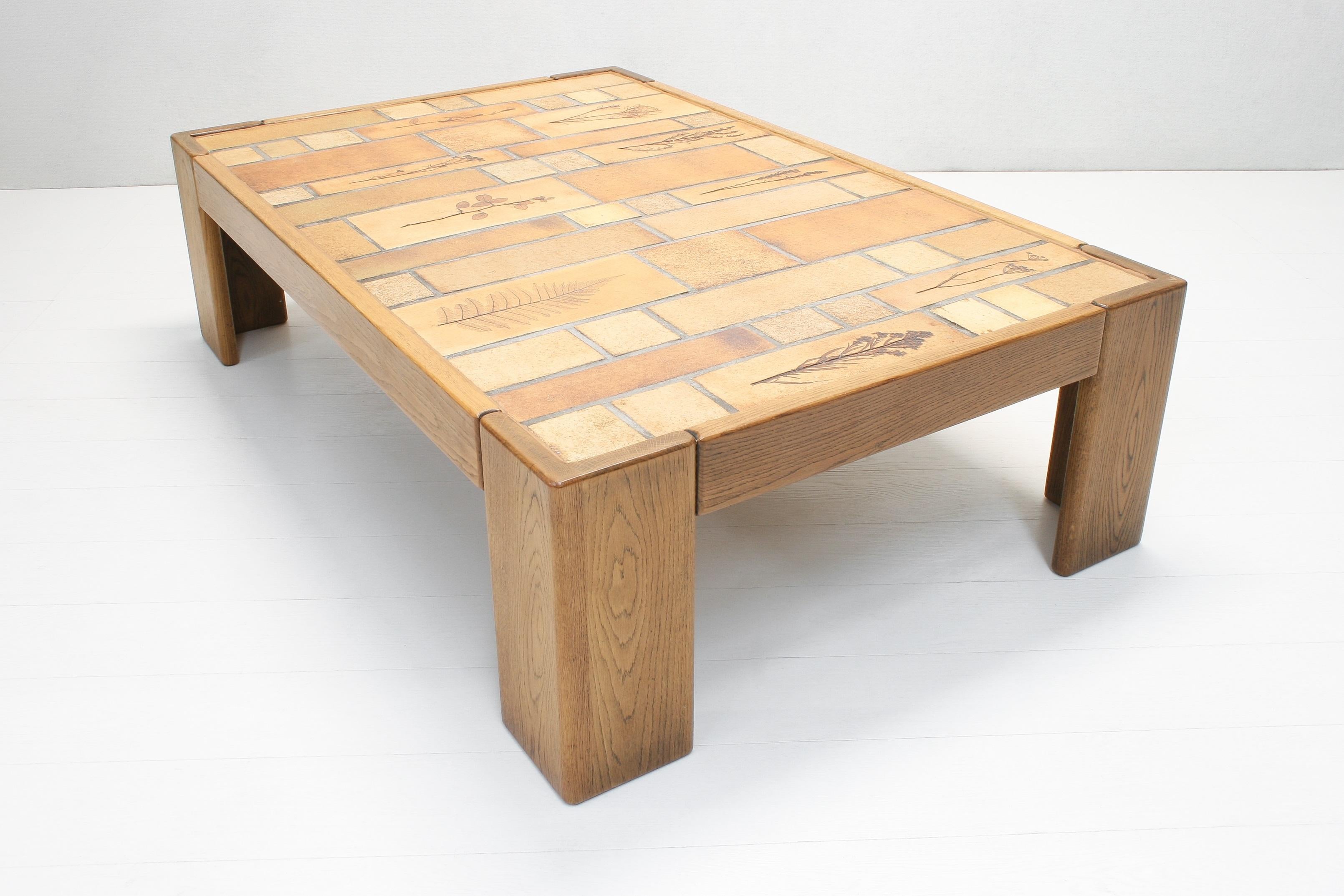 Brutalist Large Garrigue Series Ceramic Coffee Table by Roger Capron for Vallauris