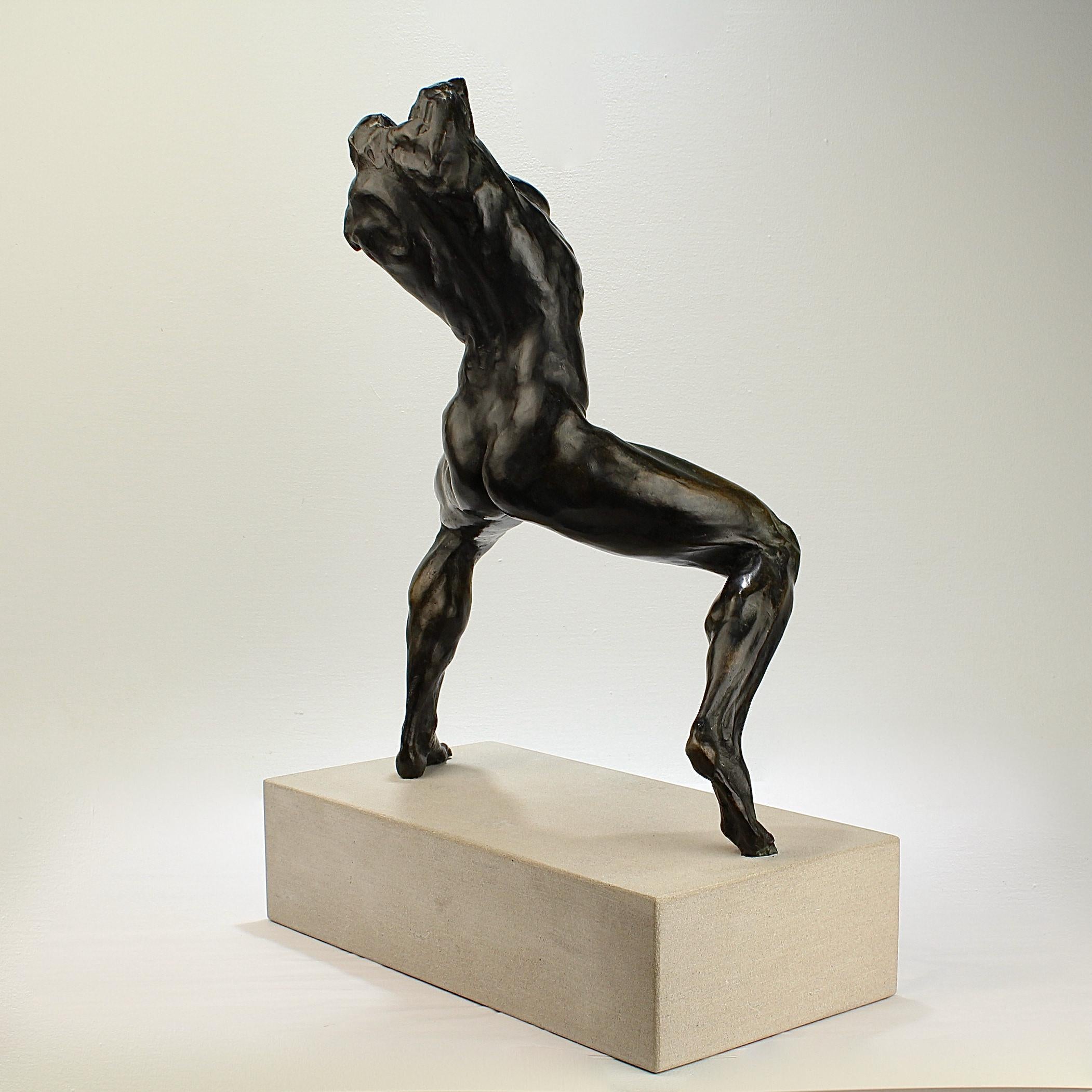 Patinated Large Gary Weisman Bronze Sculpture of a Female Nude