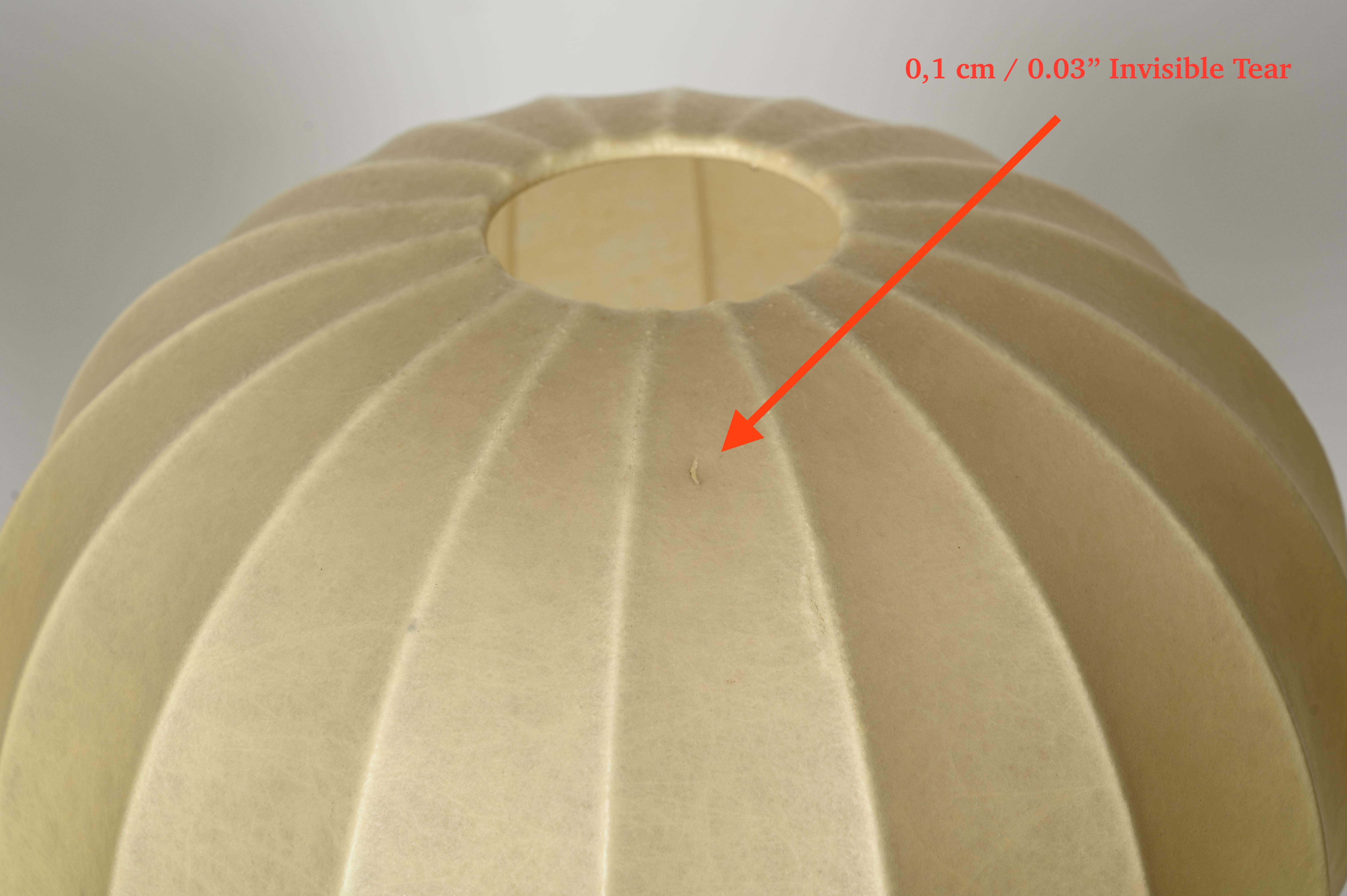 Grandi lampade da tavolo Gatto Beige Cocoon di Castiglioni per Flos, Italia anni '60 in vendita 5