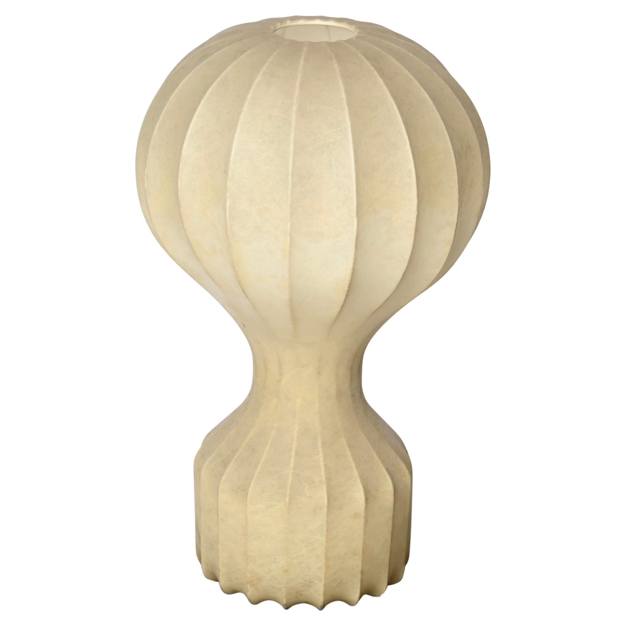 Große Gatto Beige Cocoon-Tischlampen von Castiglioni für Flos, Italien 1960er Jahre