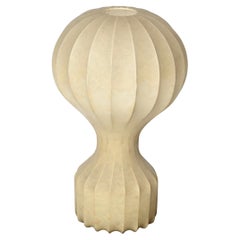 Große Gatto Beige Cocoon-Tischlampen von Castiglioni für Flos, Italien 1960er Jahre
