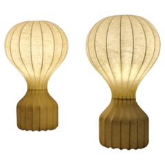 Grandes lámparas de mesa Gatto de Achille y Pier Giacomo Castiglioni para Flos años 60