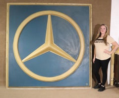Large Genuine Mercedes Fiberglass Wall Hanging Headboard Circa 1970