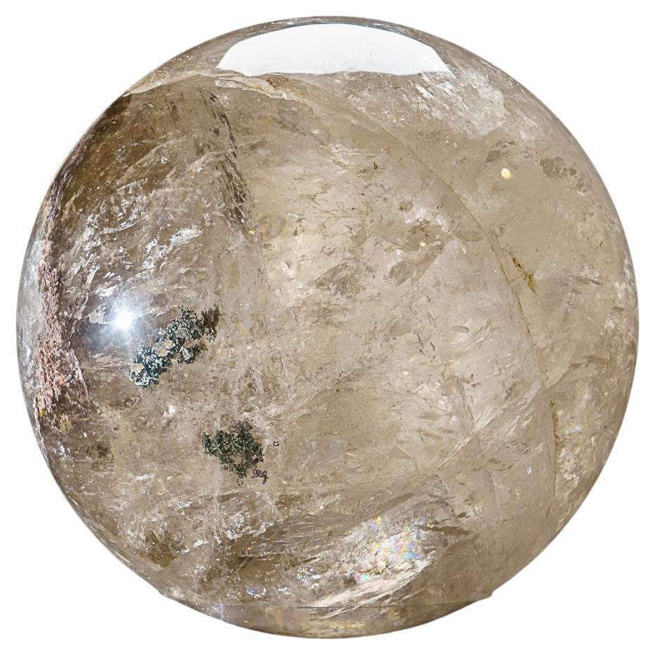 Large Genuine Polished Clear Quartz Sphere from Brazil (68 lbs) For Sale