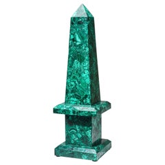 Obelisco grande de malaquita pulida auténtica (16,5 libras)