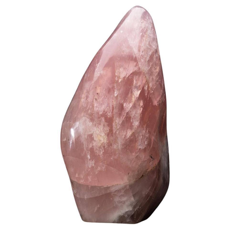 AAA museum quality large handmade polished free-form from top natural gem translucent rose quartz from Brazil. All sides hand polished to a smooth mirror finish.

Rose Quartz is the stone of unconditional love. One of the most important stones for