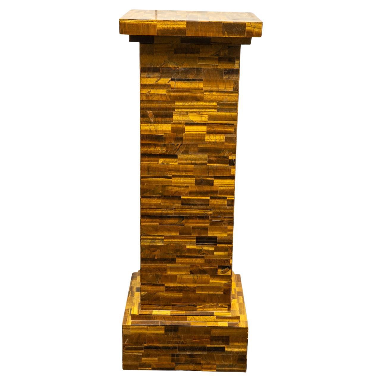 Large Genuine Polished Tiger's Eye (42.5") Pedestal
