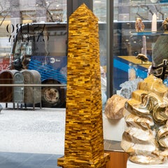 Large Genuine Polished Tiger's Eye (74") Obelisk