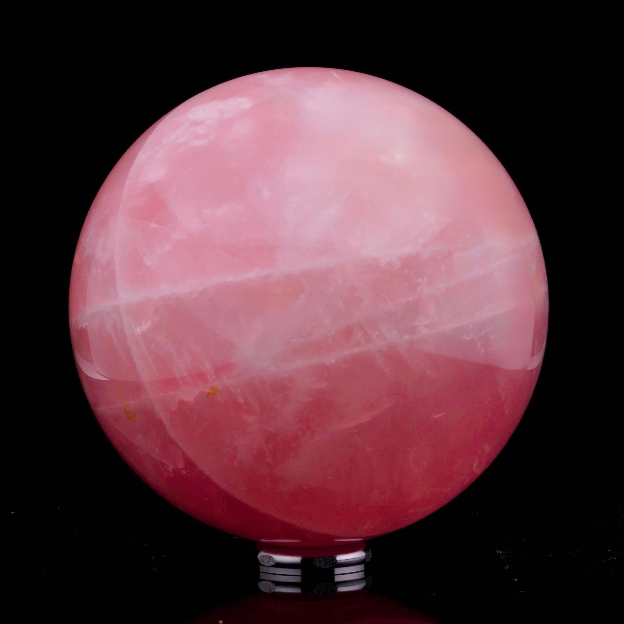 Large Genuine Rose Quartz Sphere In New Condition For Sale In New York, NY