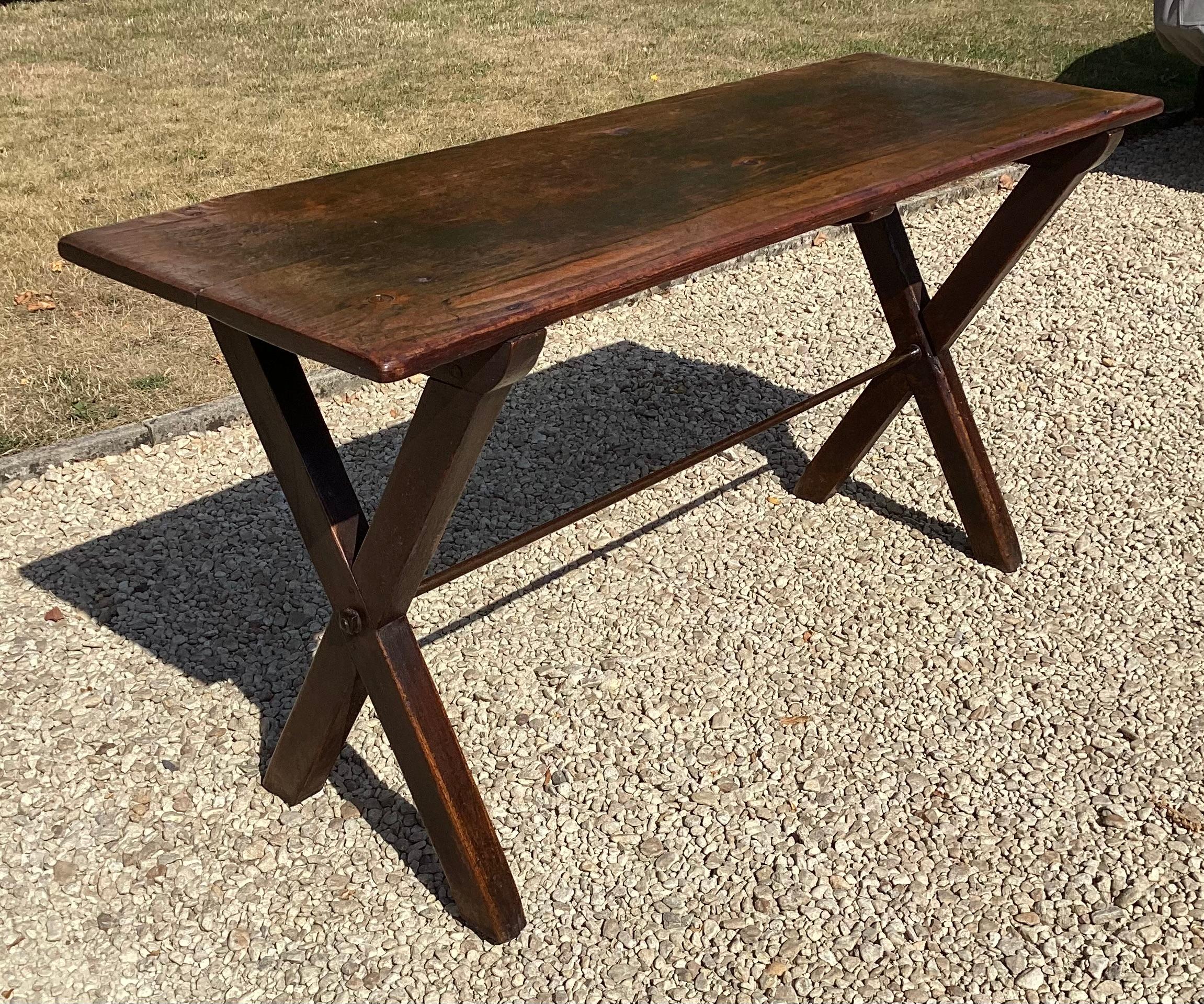 Country Large Geo III Tavern table For Sale
