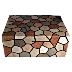 Geometric Design Specimen Marble Box 1980's